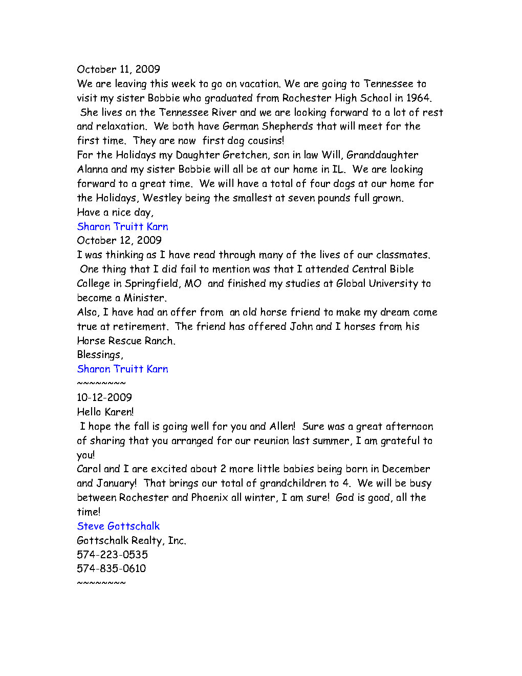 2009 Fall Newsletter Page2