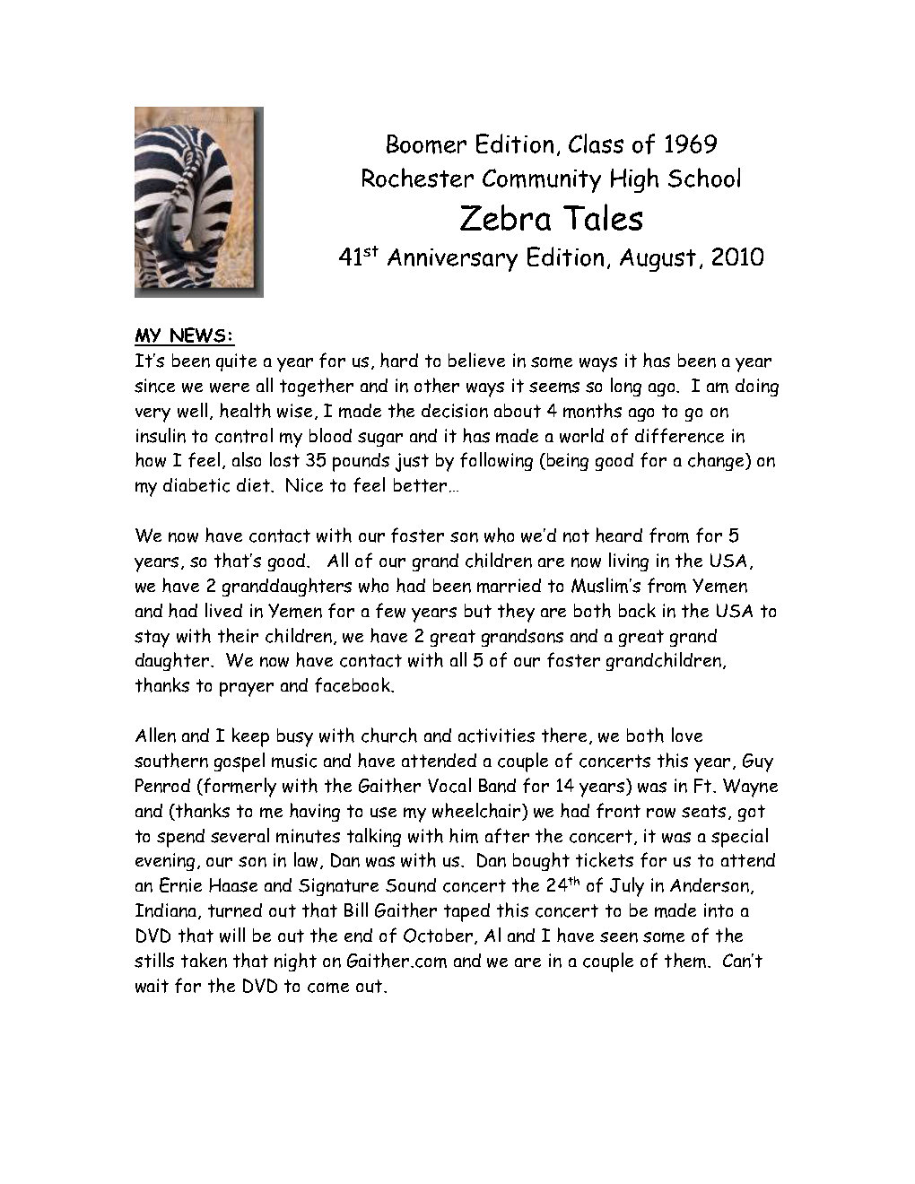 2010 August Newsletter Page1