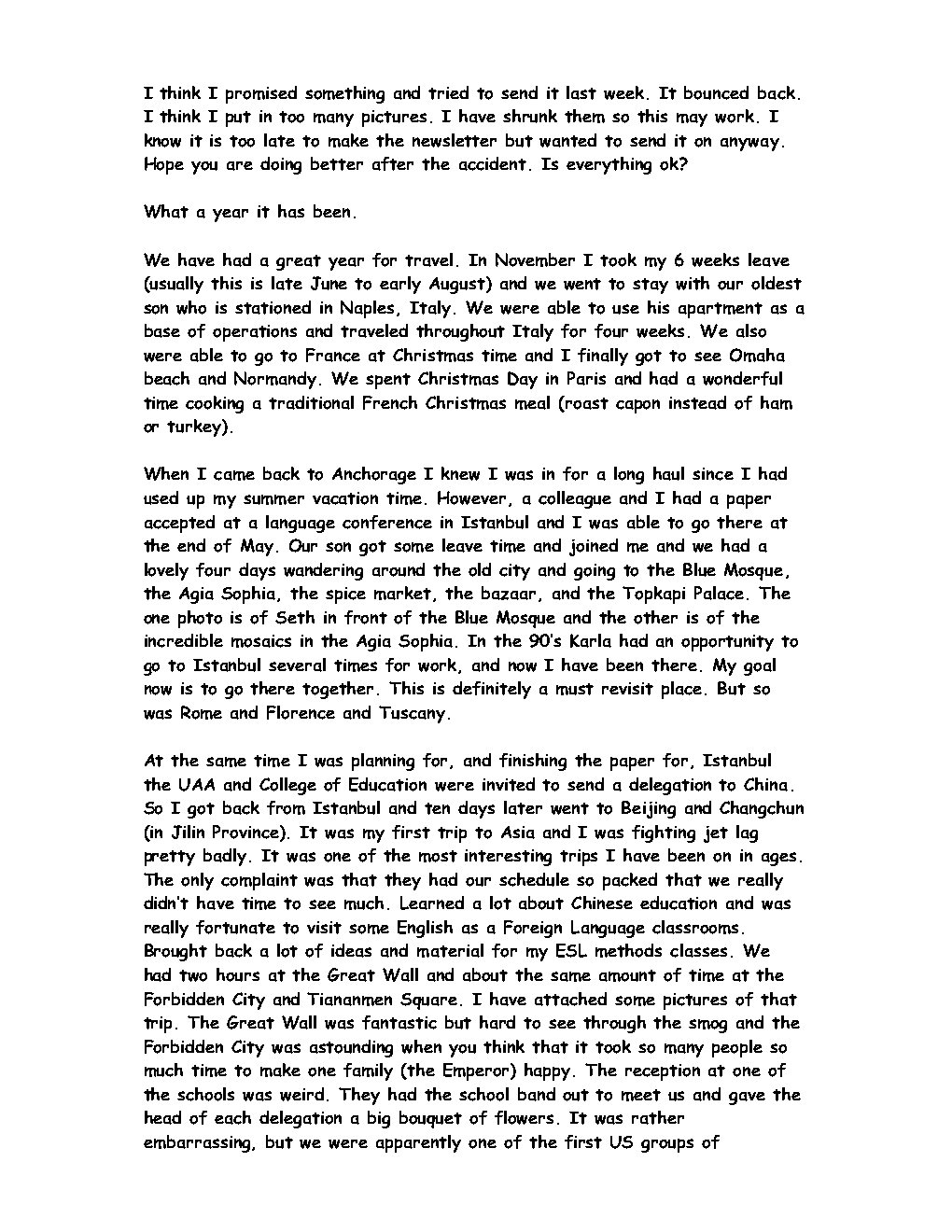 2011 Christmas Newsletter Page10
