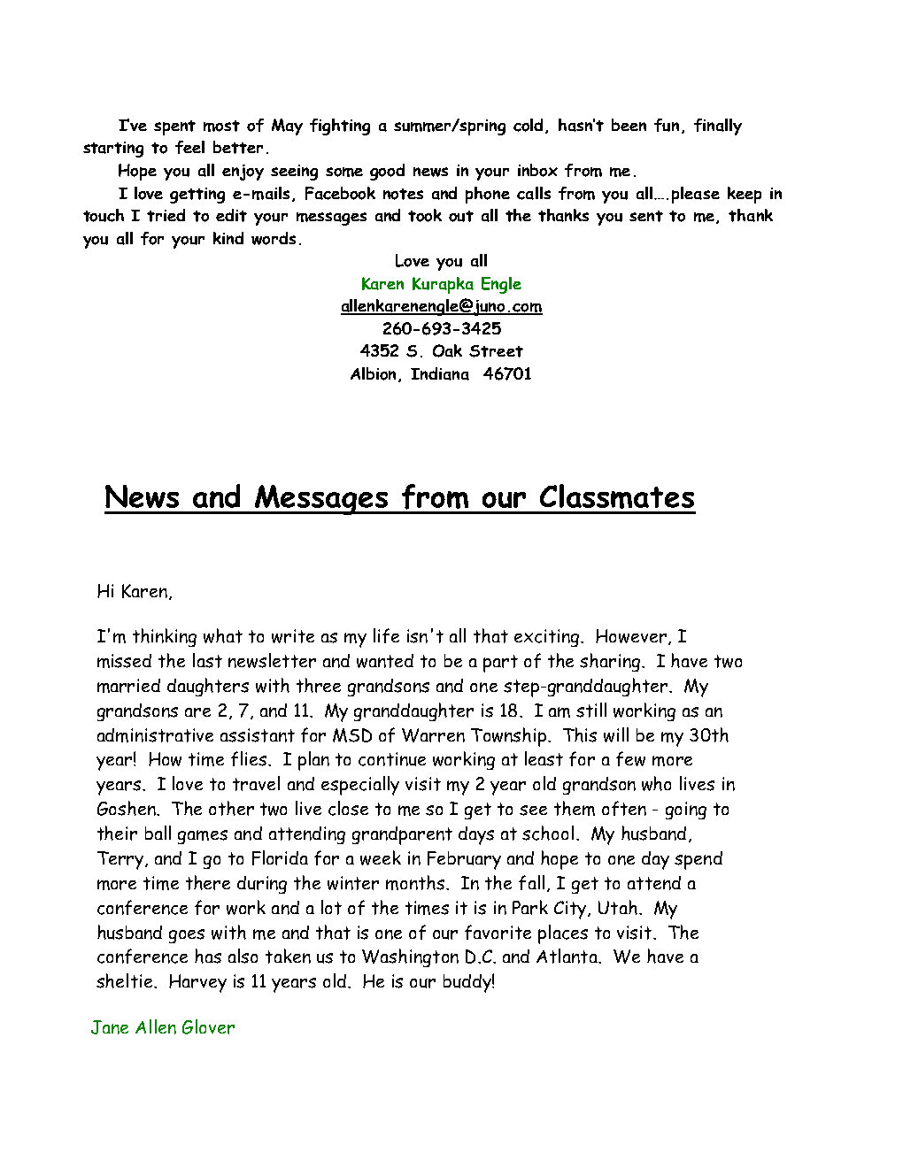 2011 Spring Newsletter Page2