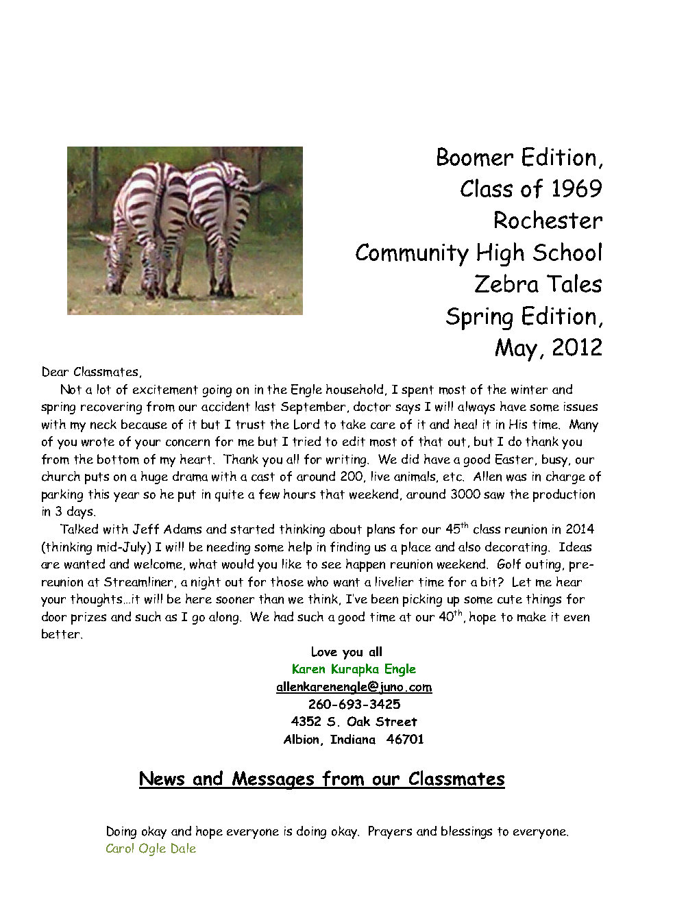 2012 Spring Newsletter Page1