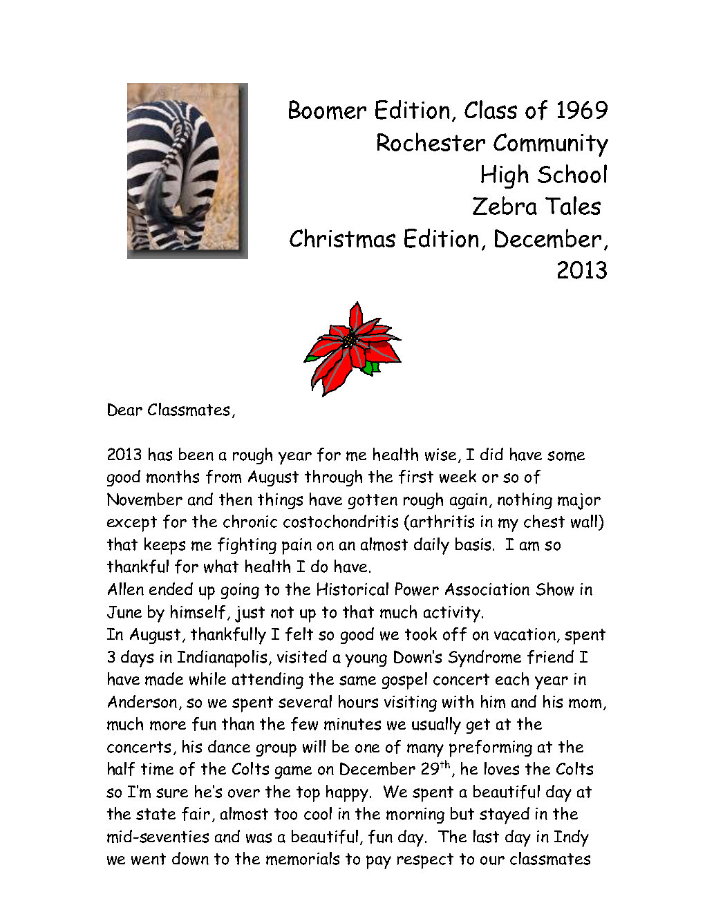 2013 Christmas Newsletter Page1