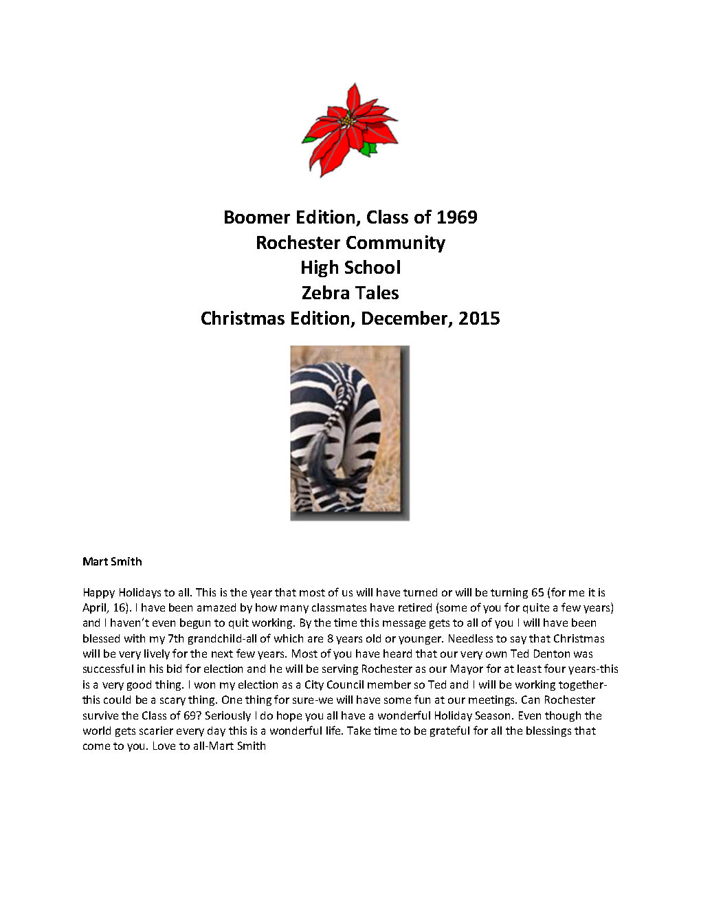 2015 Xmas Class Newsletter Page1