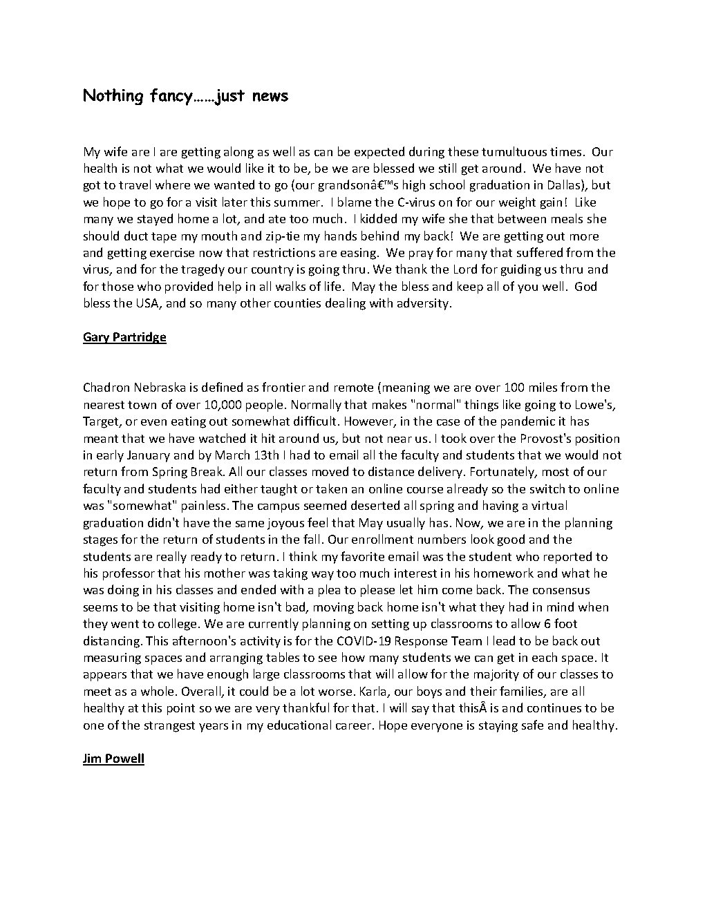 June 2020 Newsletter Page1