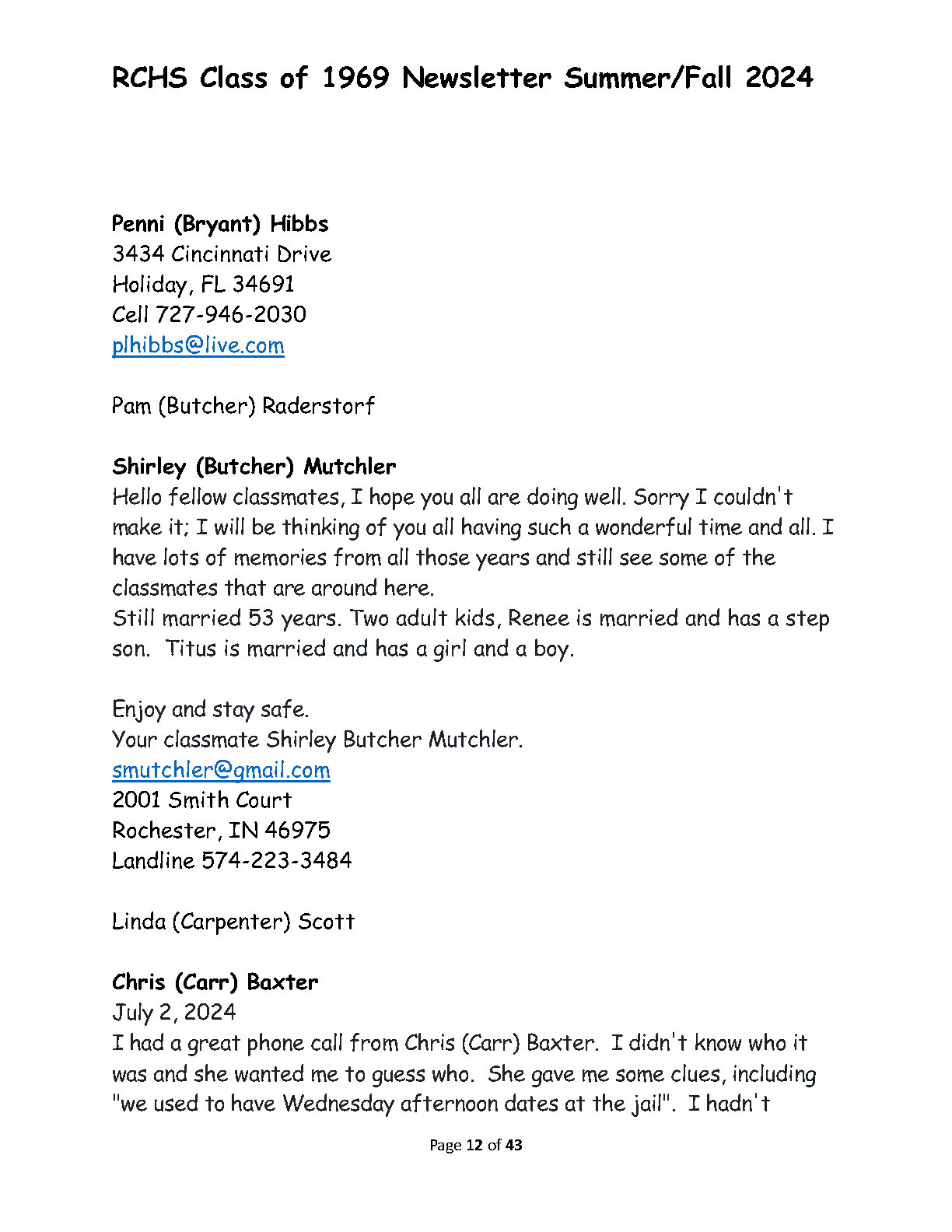 RHS Newsletter 2024 Page12