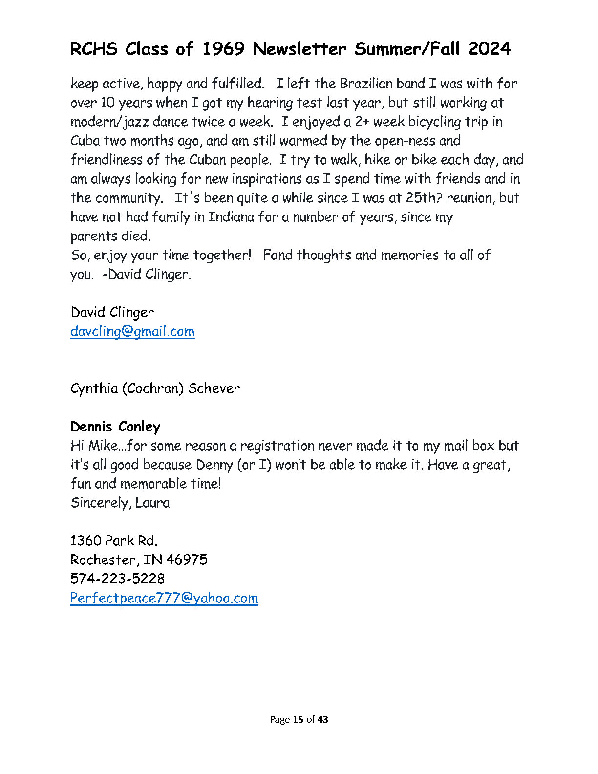 RHS Newsletter 2024 Page15