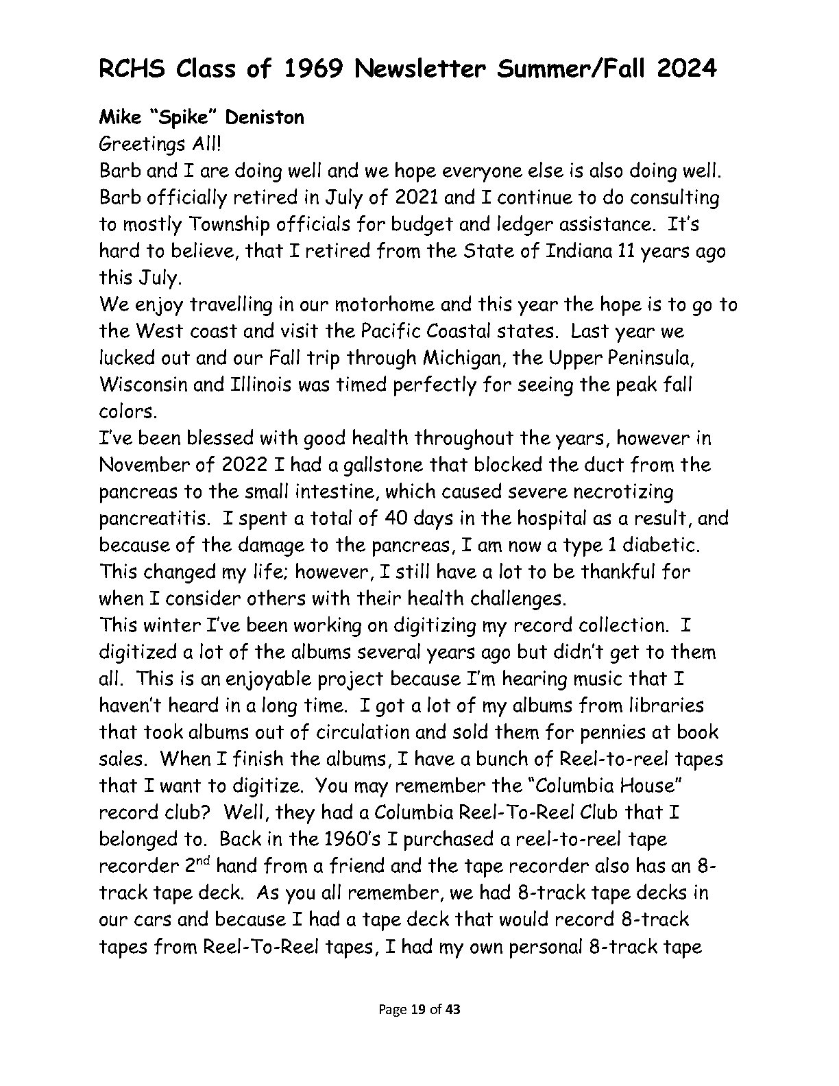 RHS Newsletter 2024 Page19
