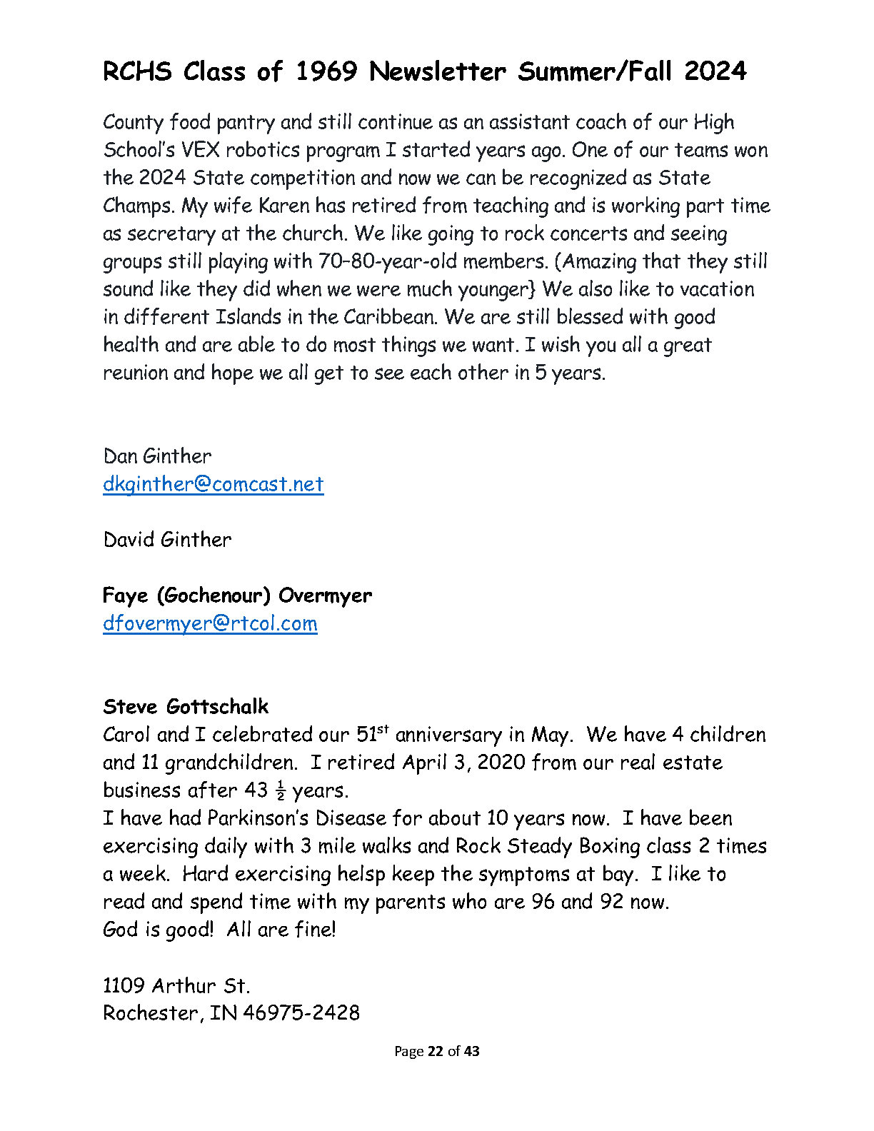 RHS Newsletter 2024 Page22