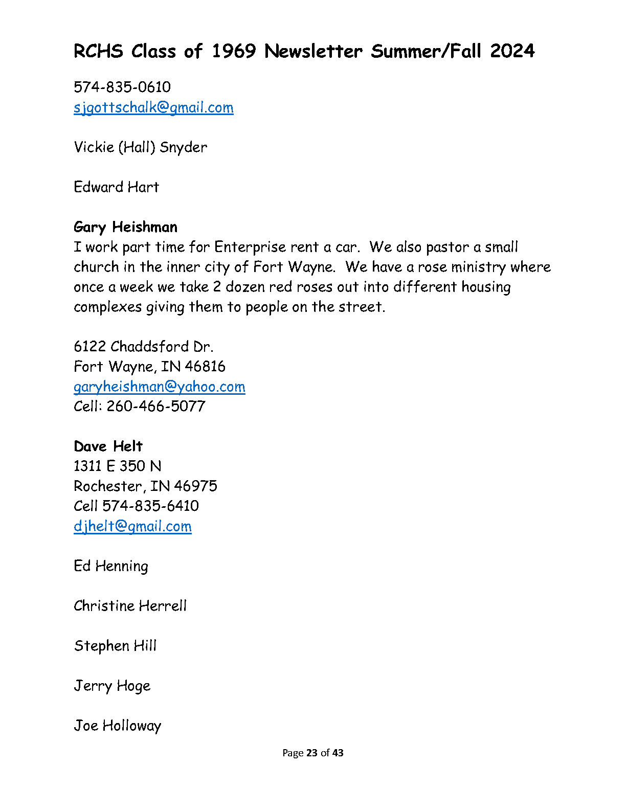 RHS Newsletter 2024 Page23