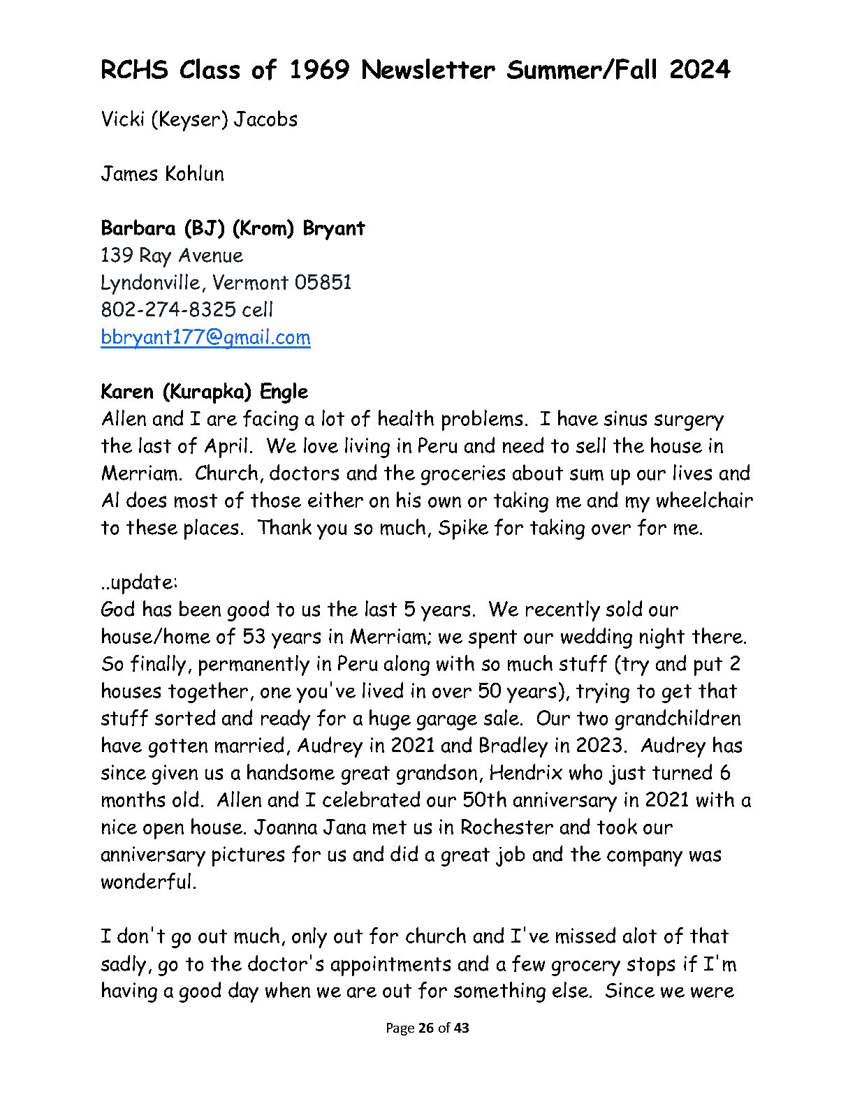 RHS Newsletter 2024 Page26