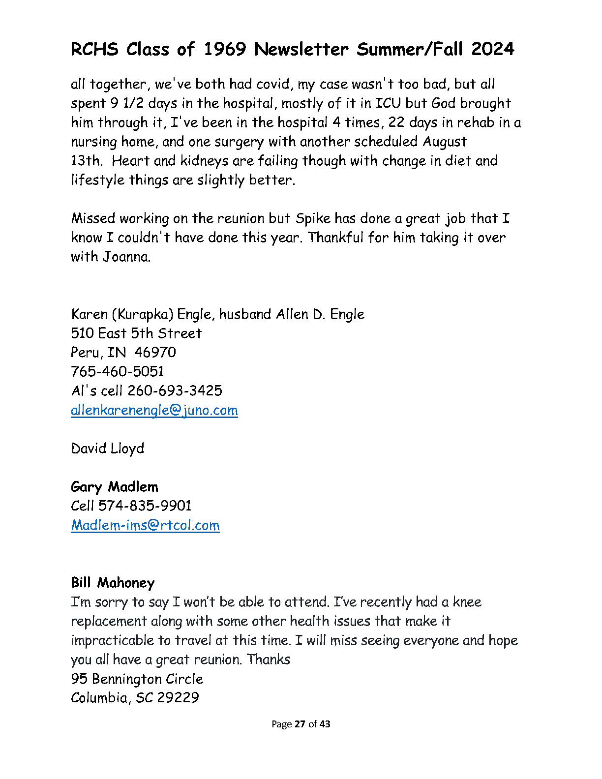 RHS Newsletter 2024 Page27