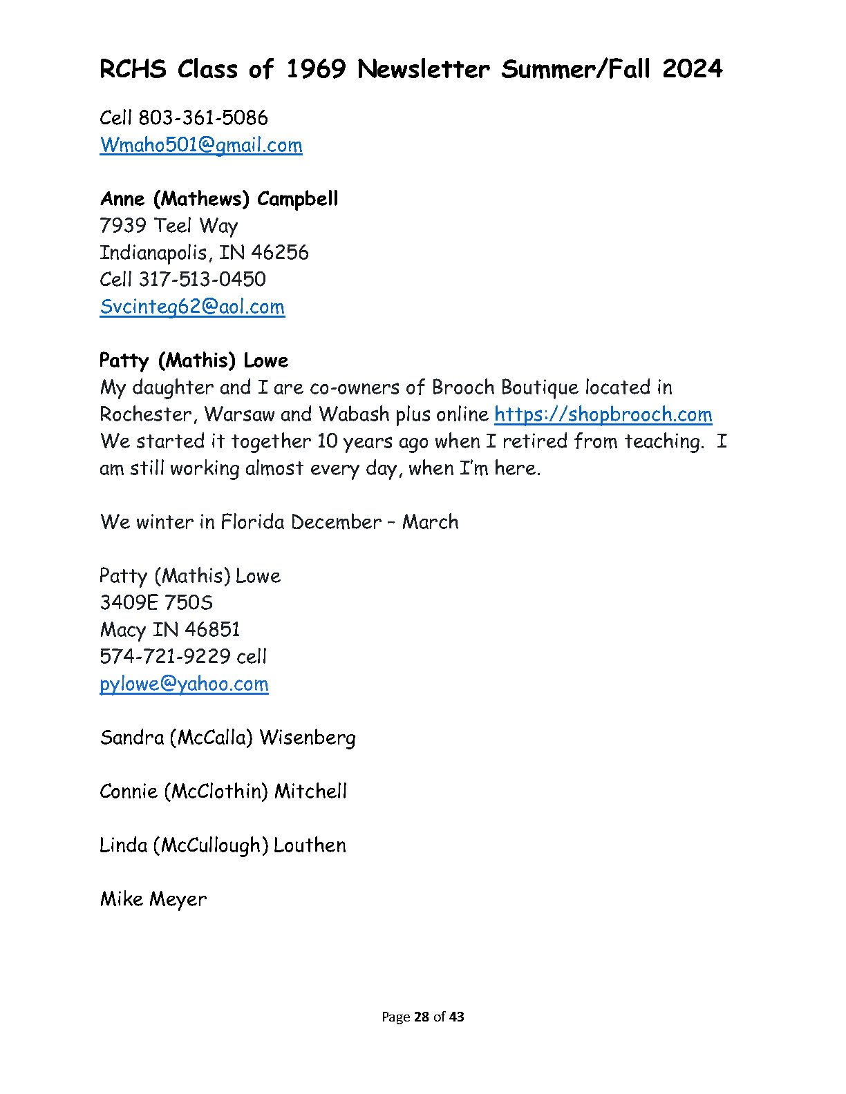 RHS Newsletter 2024 Page28