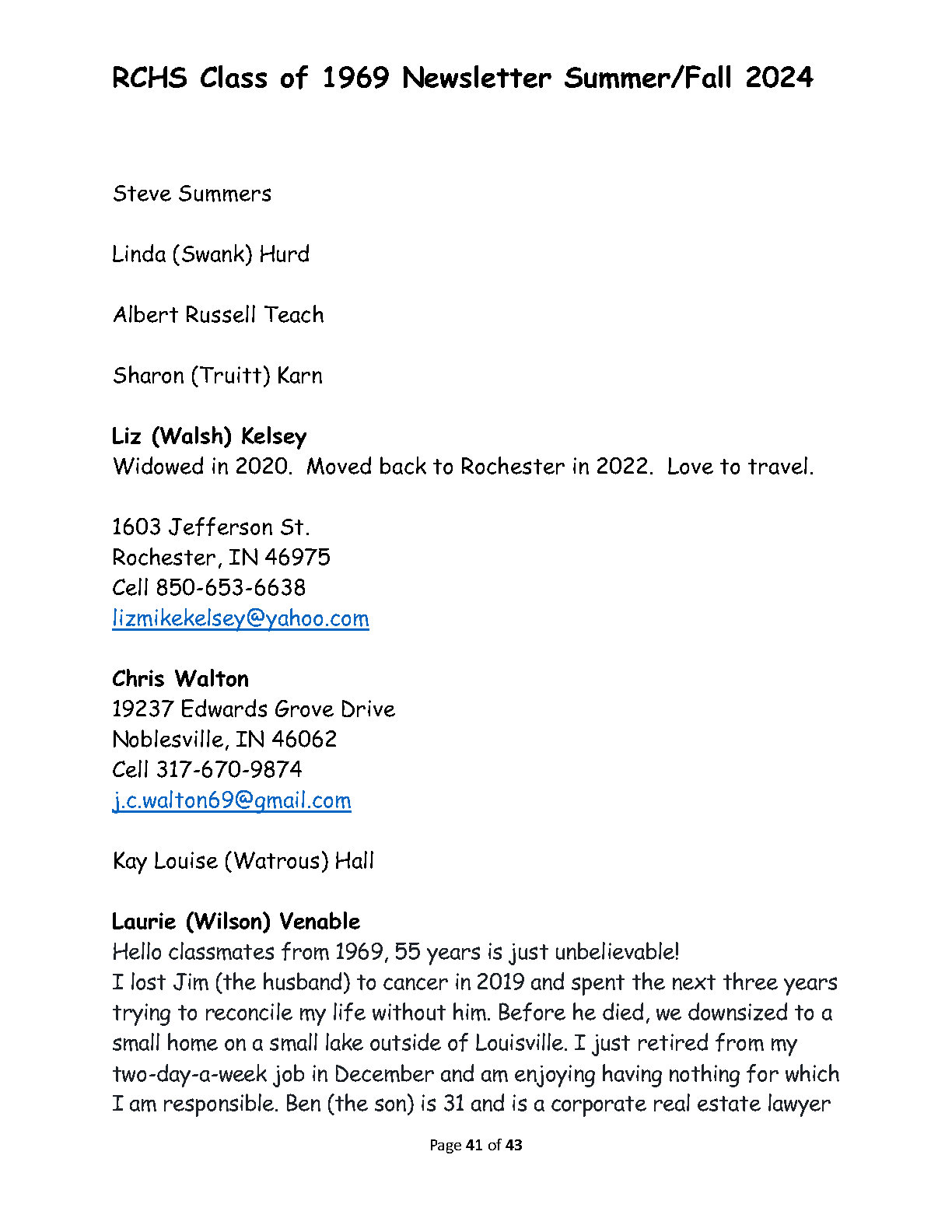 RHS Newsletter 2024 Page41