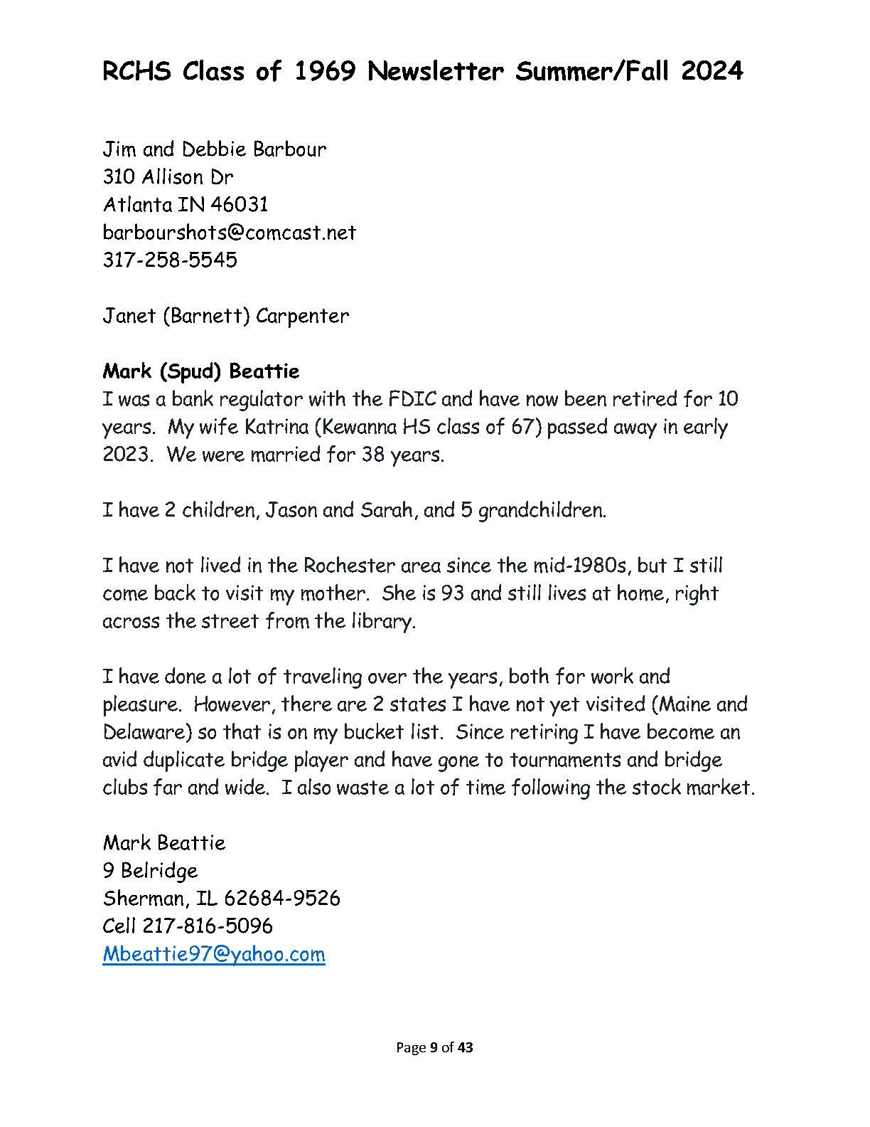 RHS Newsletter 2024 Page9
