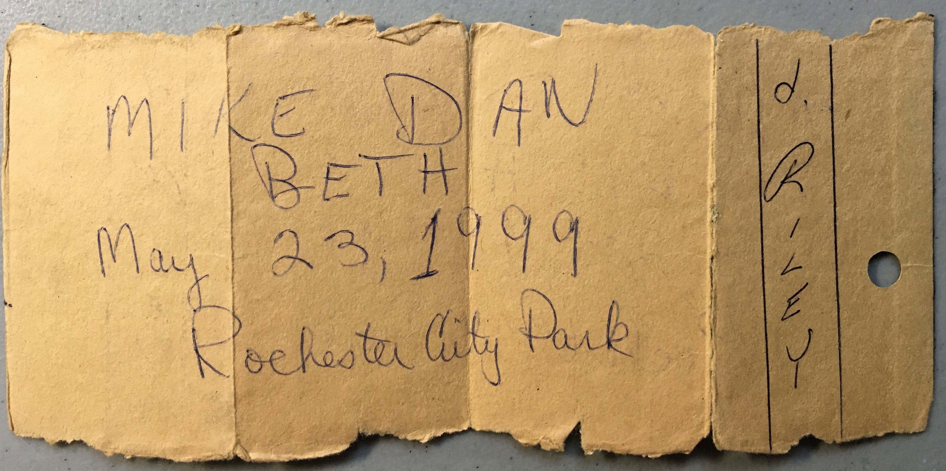 Mike Beth Dan notebook page